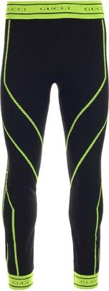 Logo Jacquard Colour Panelled Leggings