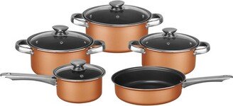 9 Piece Non Stick Cookware Set in Copper