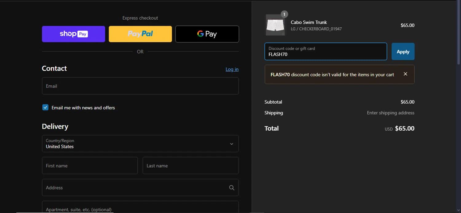 where to use 2(x)ist promo code box