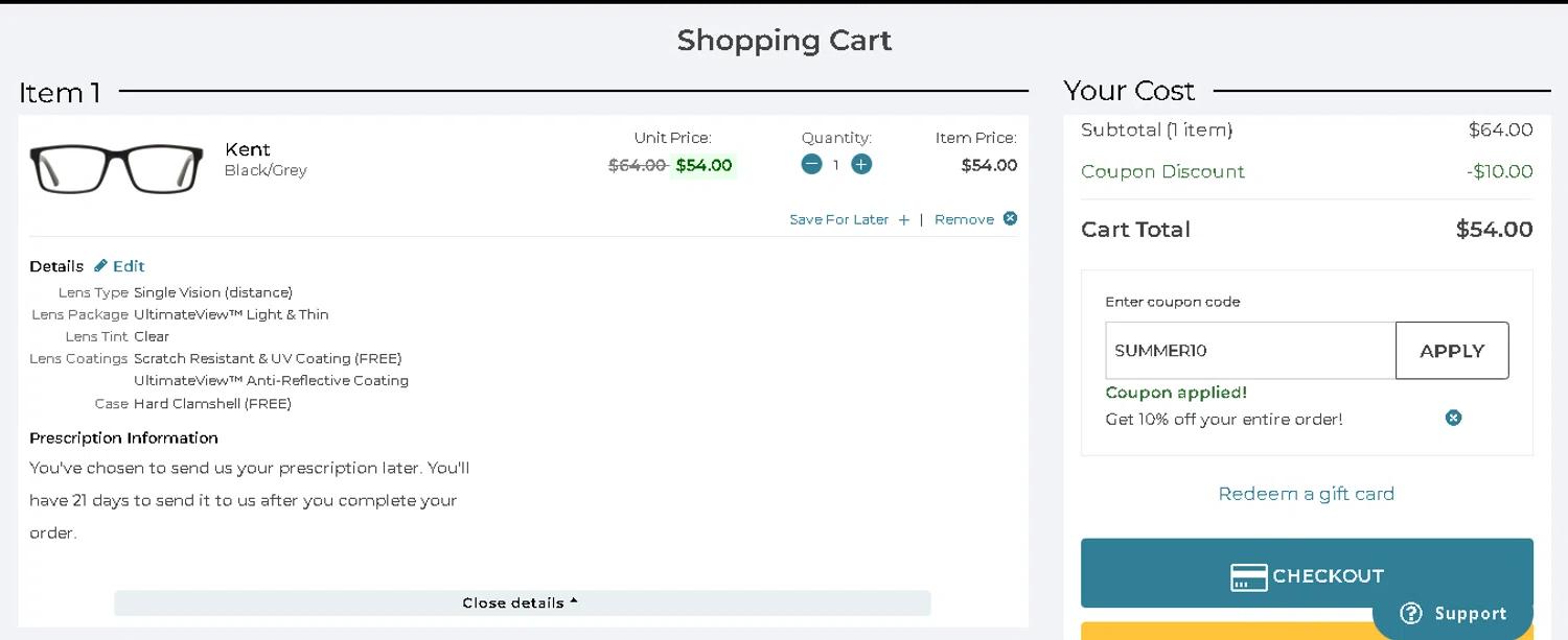 how to use 39DollarGlasses coupons
