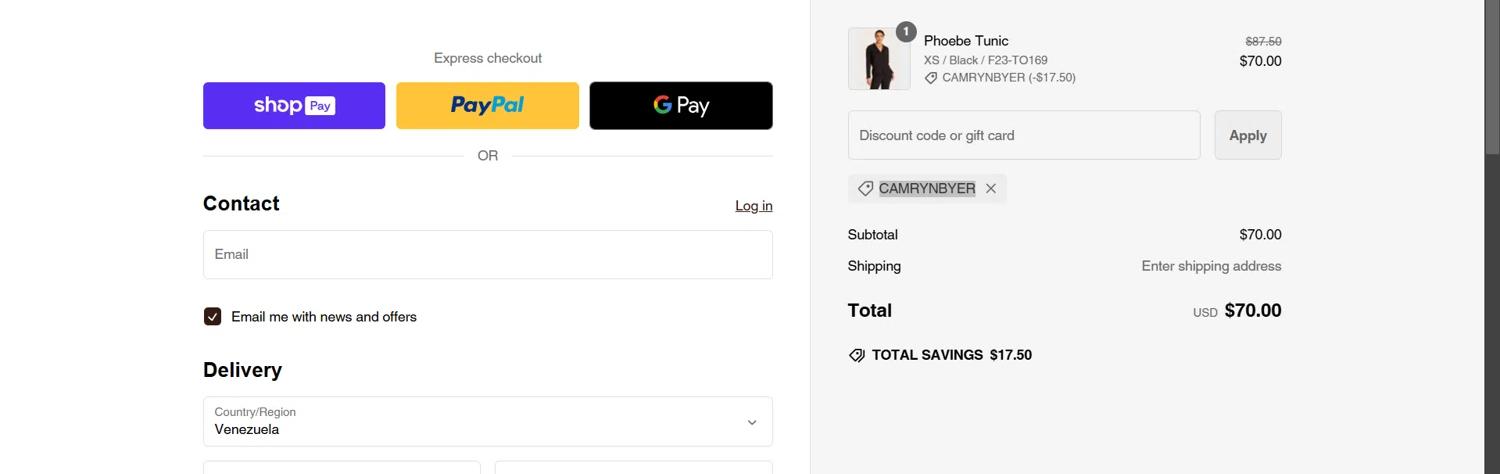where to use Alala promo code box