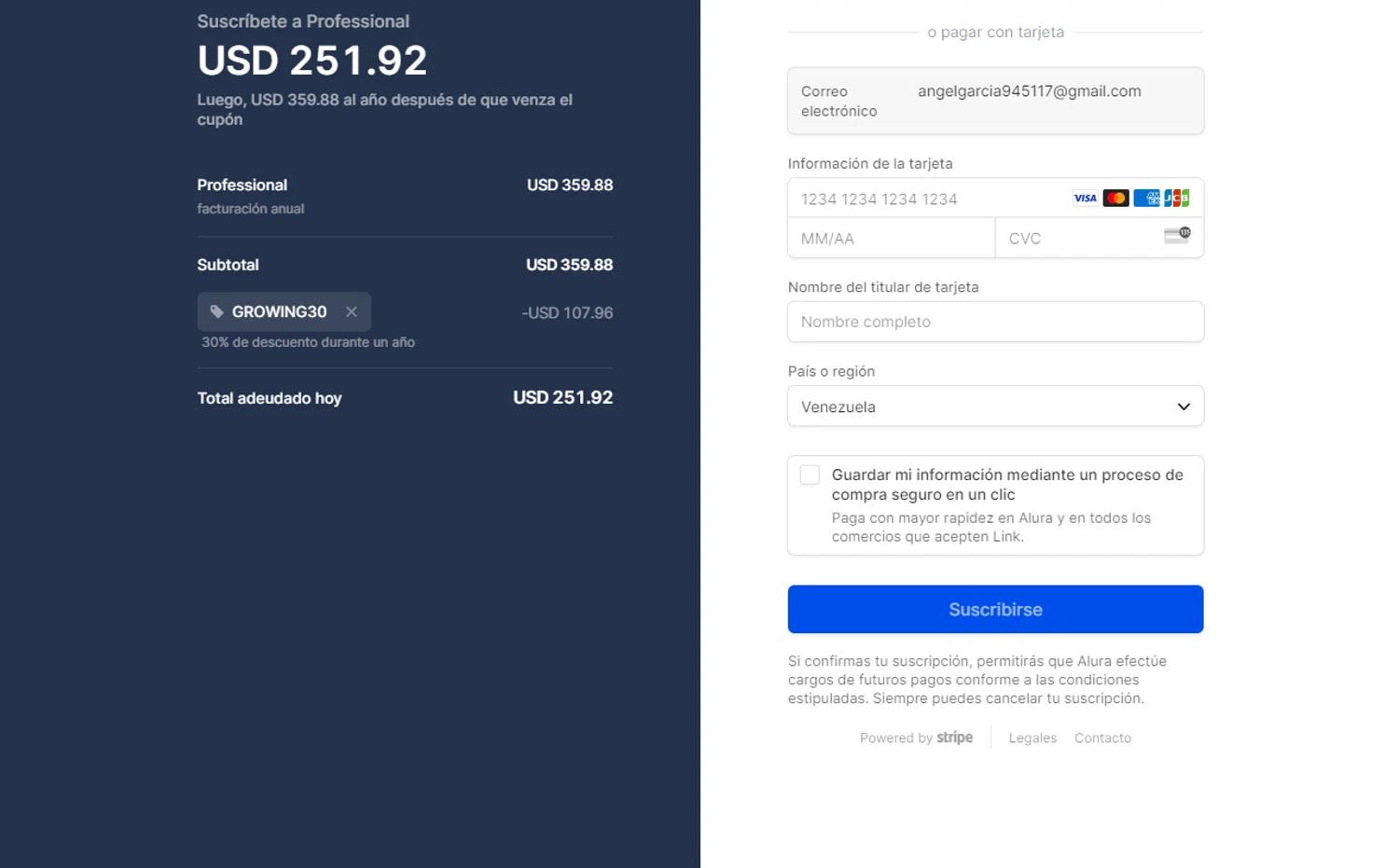where to use Alura promo code box
