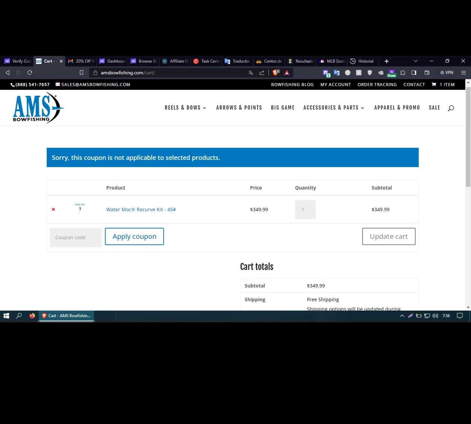 how to use AMS Bowfishing coupons