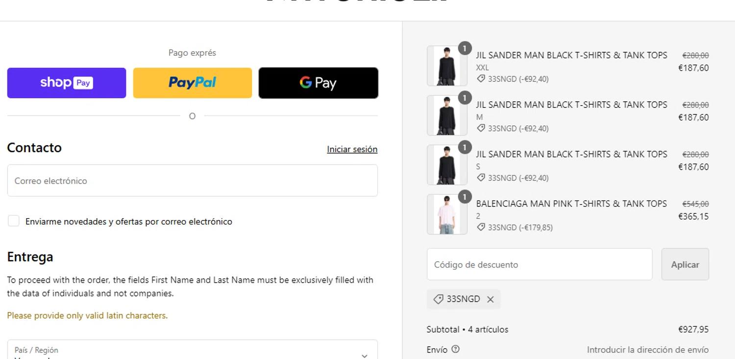 where to use Antonioli promo code box