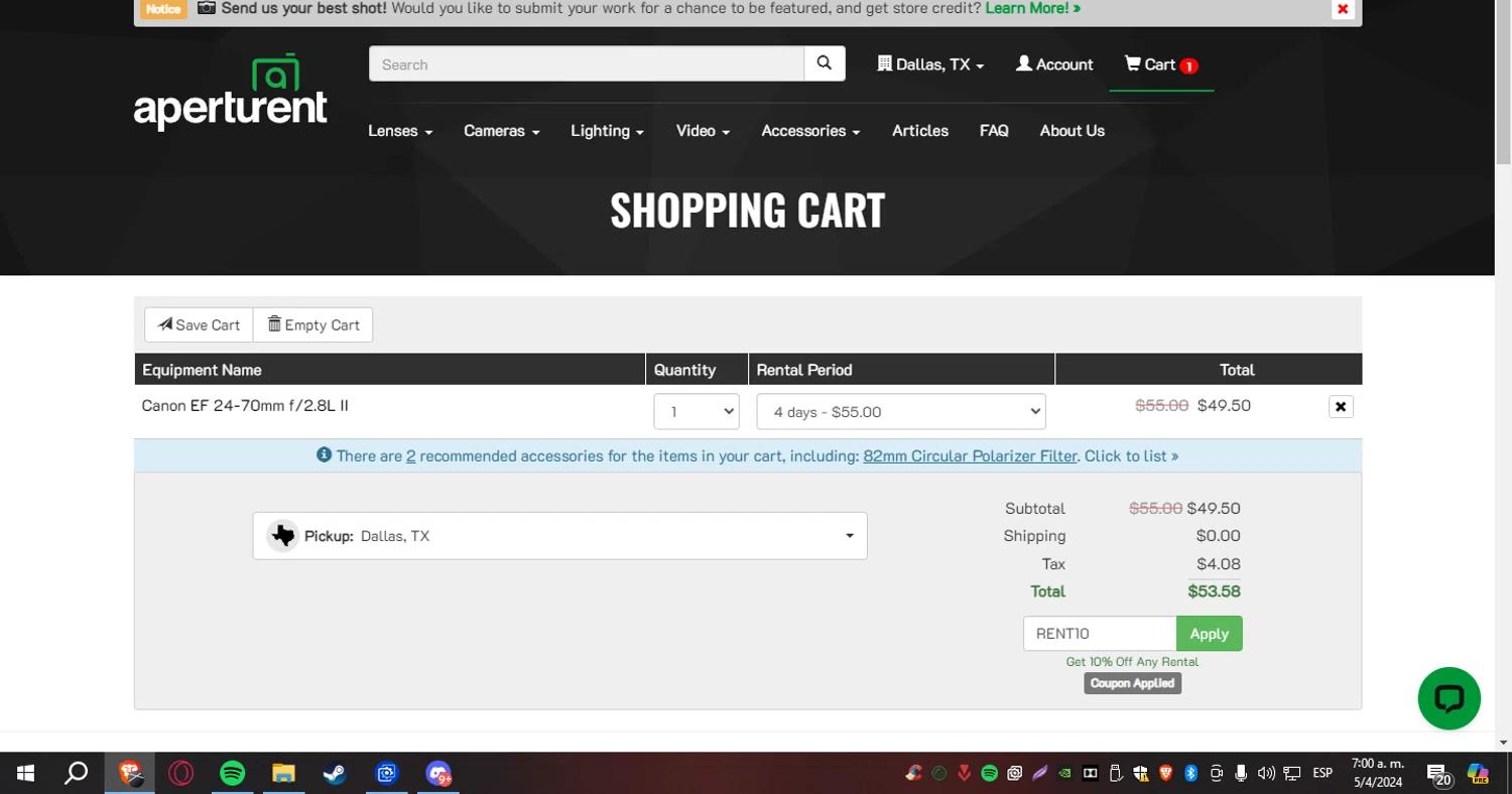 how to use Aperturent.com coupons