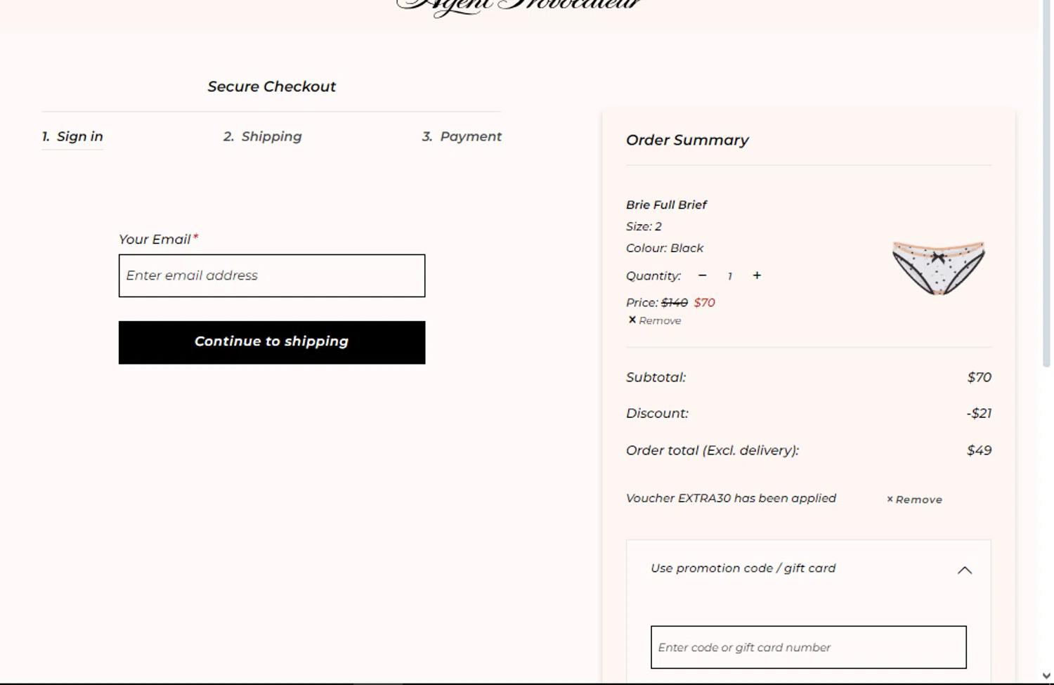 how to use Agent Provocateur coupons