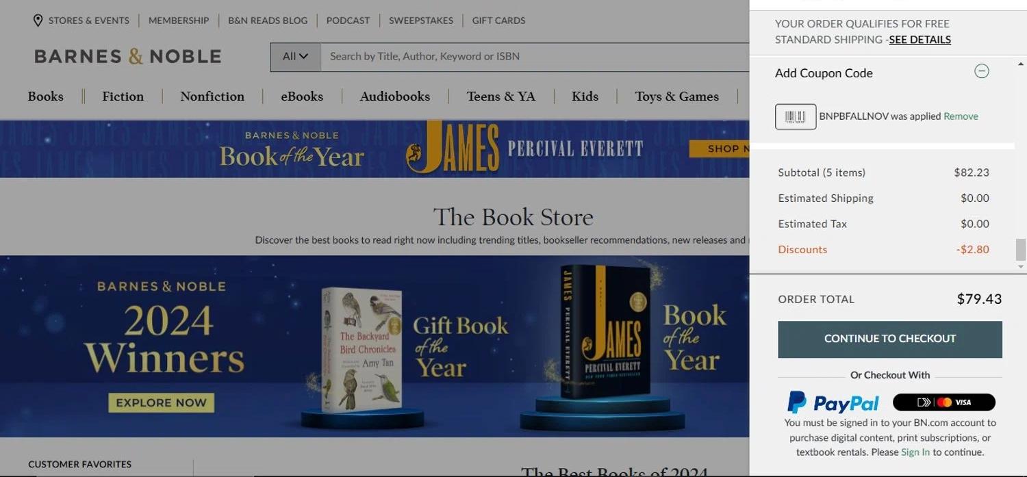 how to use Barnes & Noble coupons