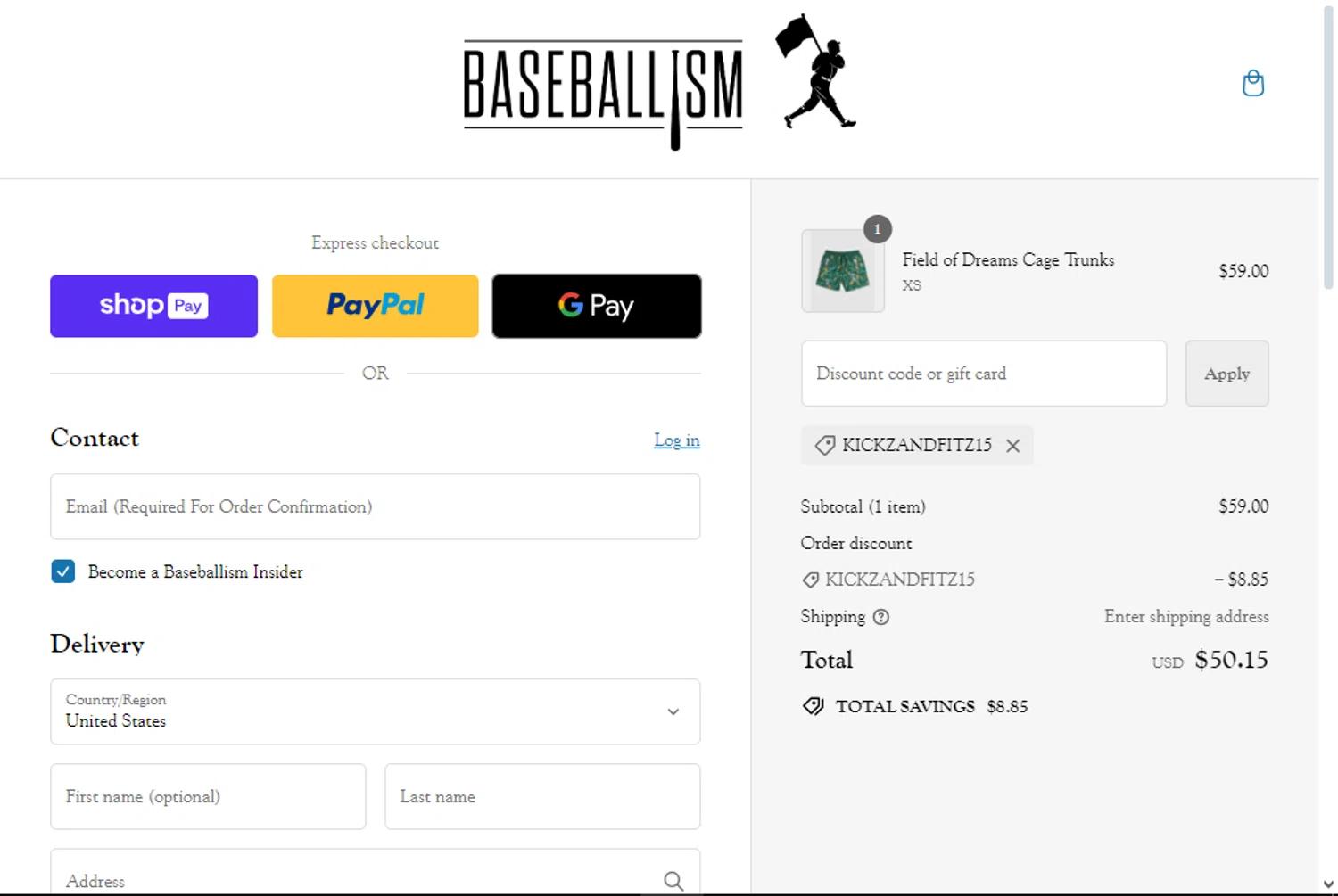 how to use Baseballism coupons