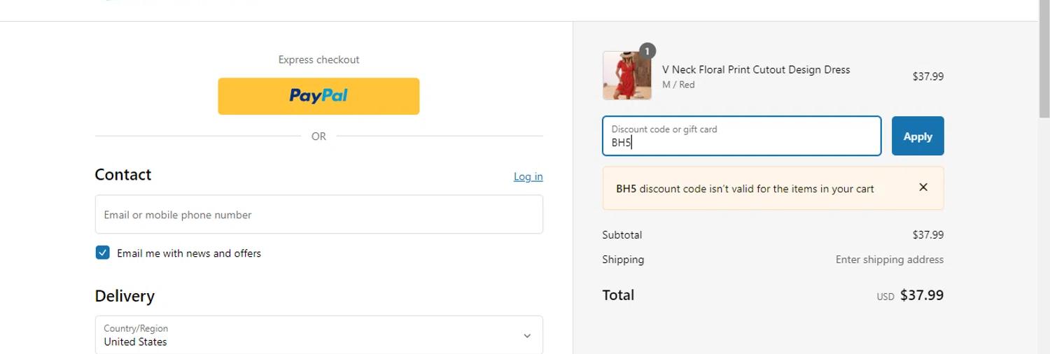 where to use Beachsissi promo code box