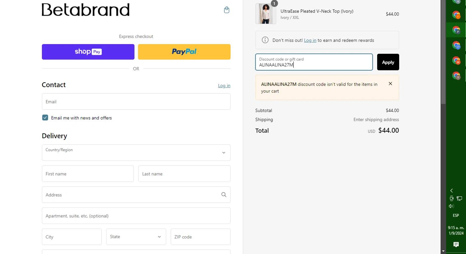 how to use Betabrand coupons