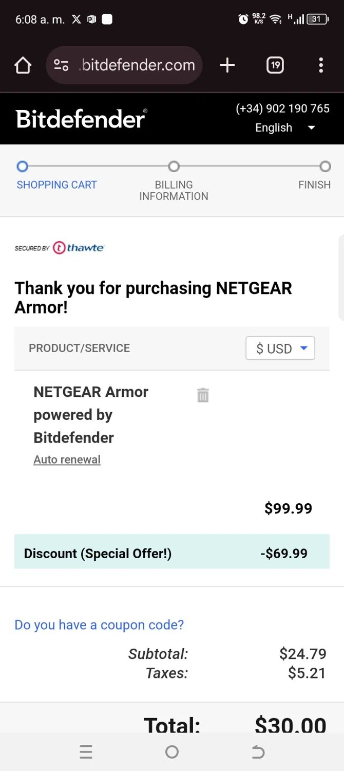 how to use BitDefender coupons