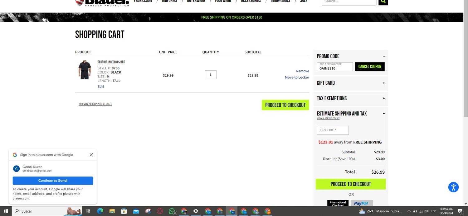 where to use Blauer promo code box