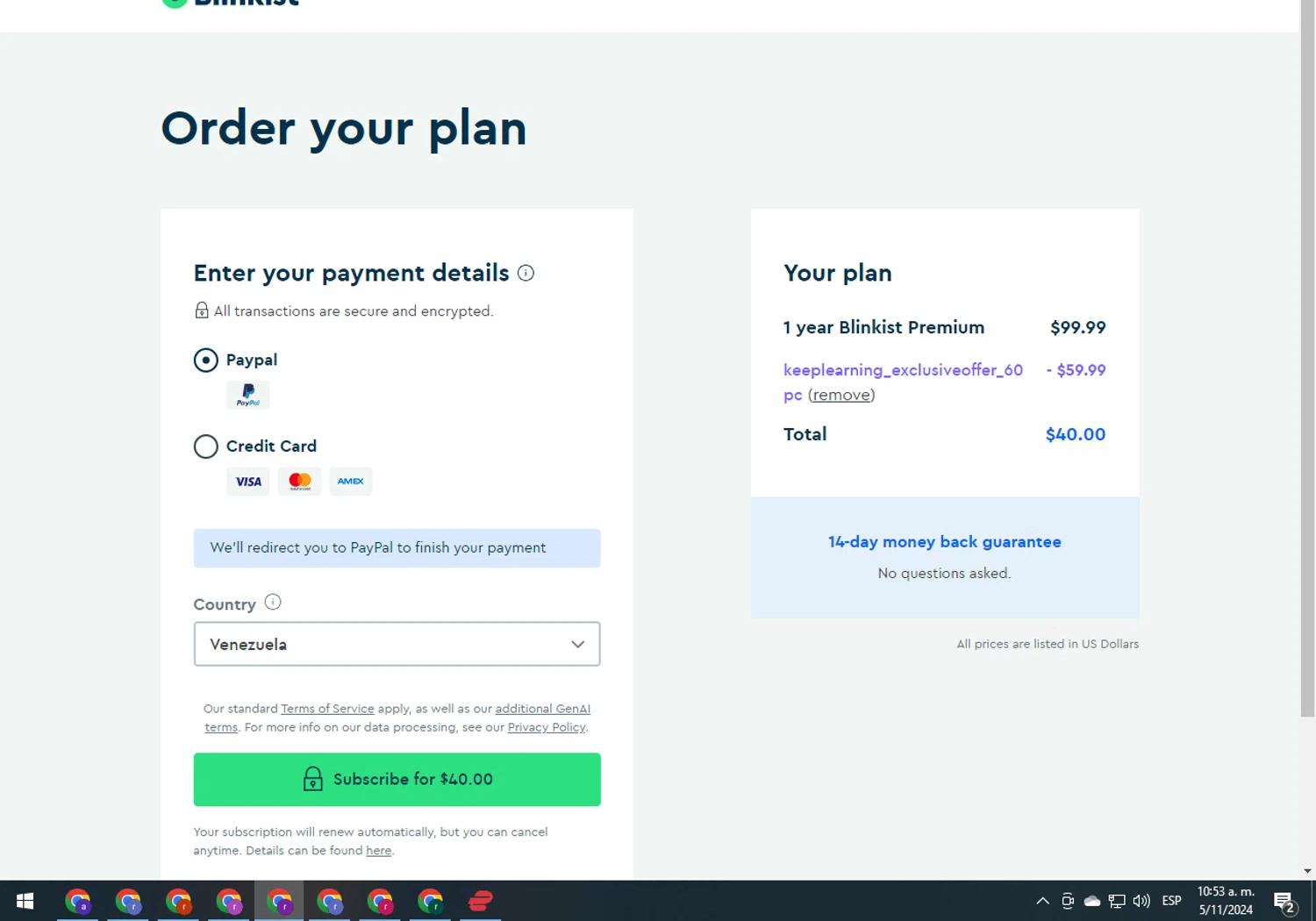 how to use Blinkist coupons