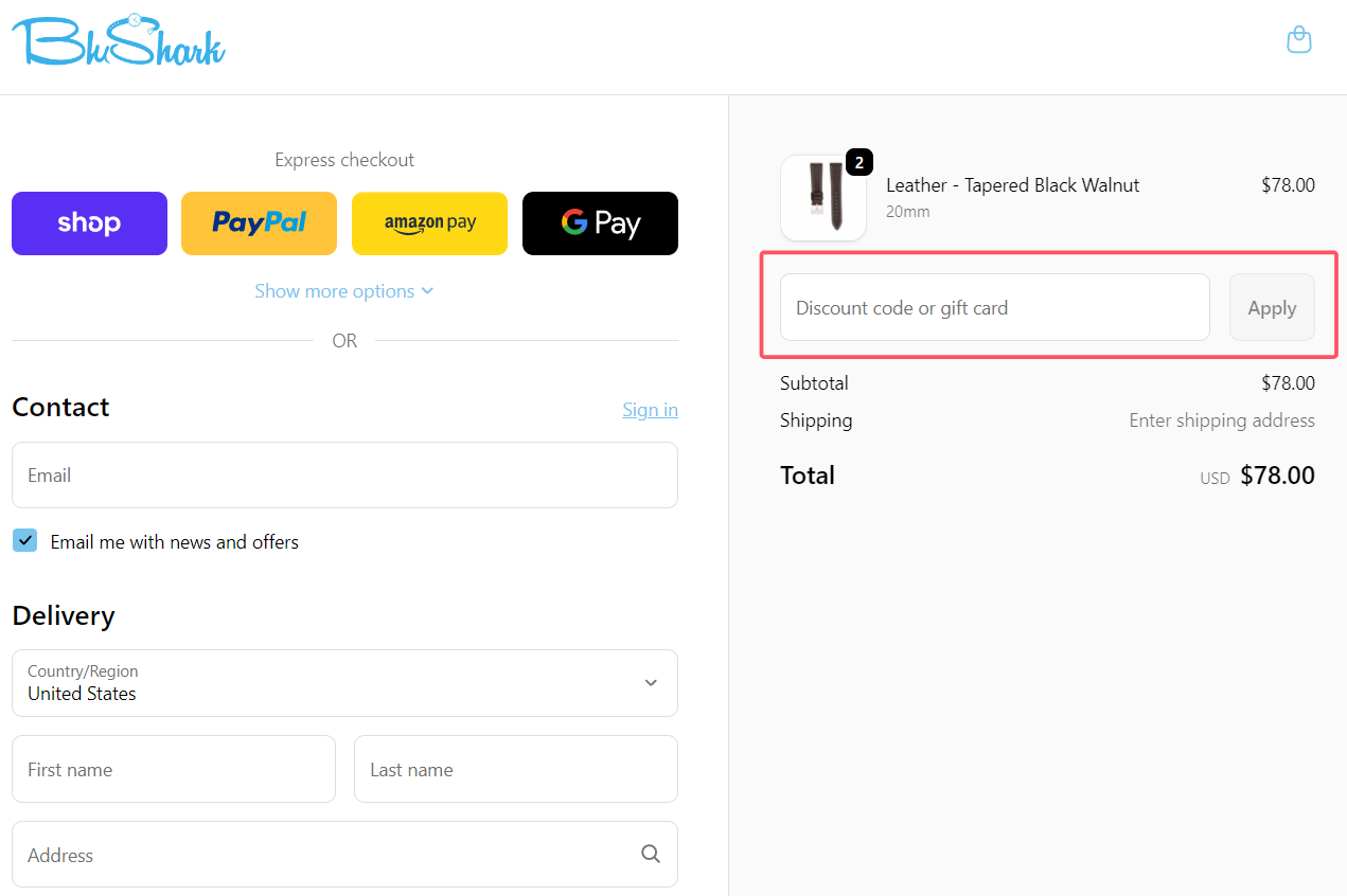 how to use BluShark coupons