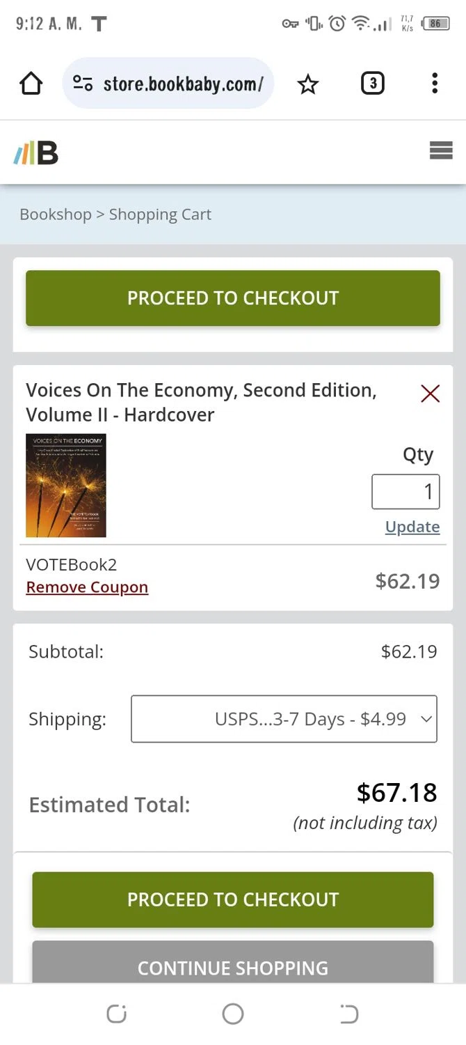 where to use Bookbaby promo code box