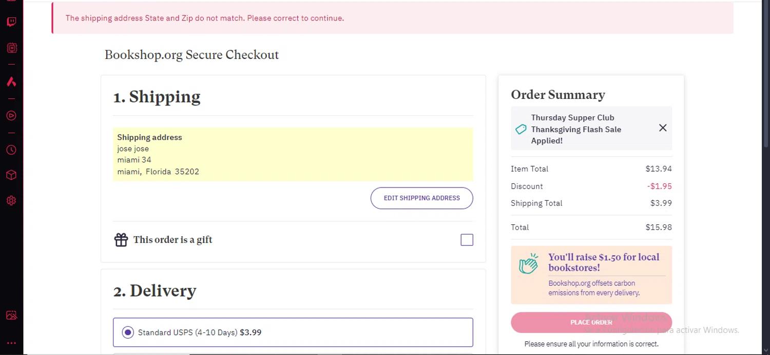 where to use Bookshop promo code box