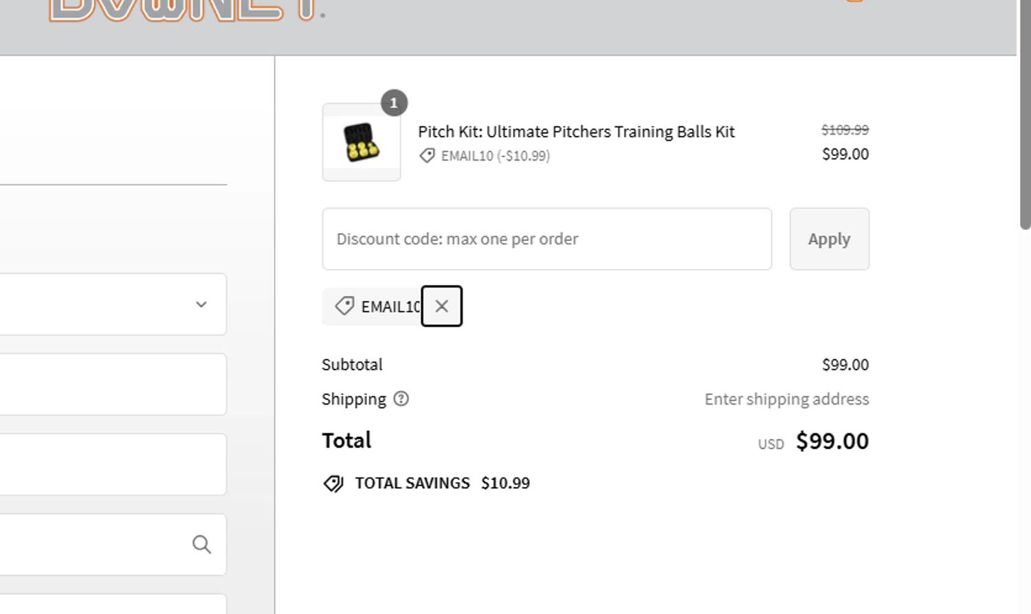 where to use Bownet promo code box