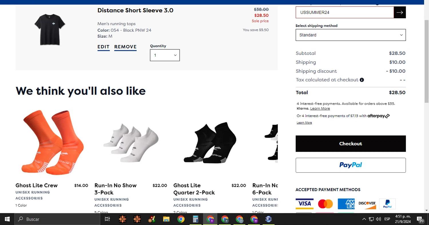 where to use BrooksRunning promo code box