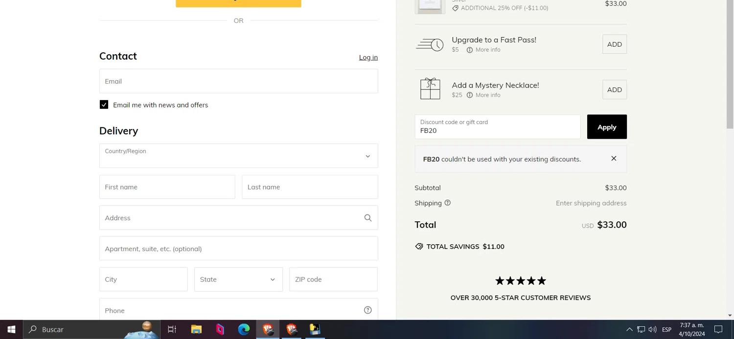 where to use Bryan Anthonys promo code box
