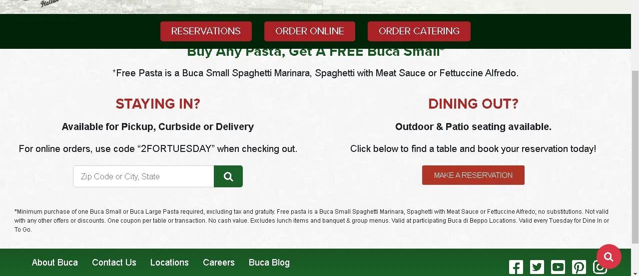 how to use Buca Di Beppo coupons