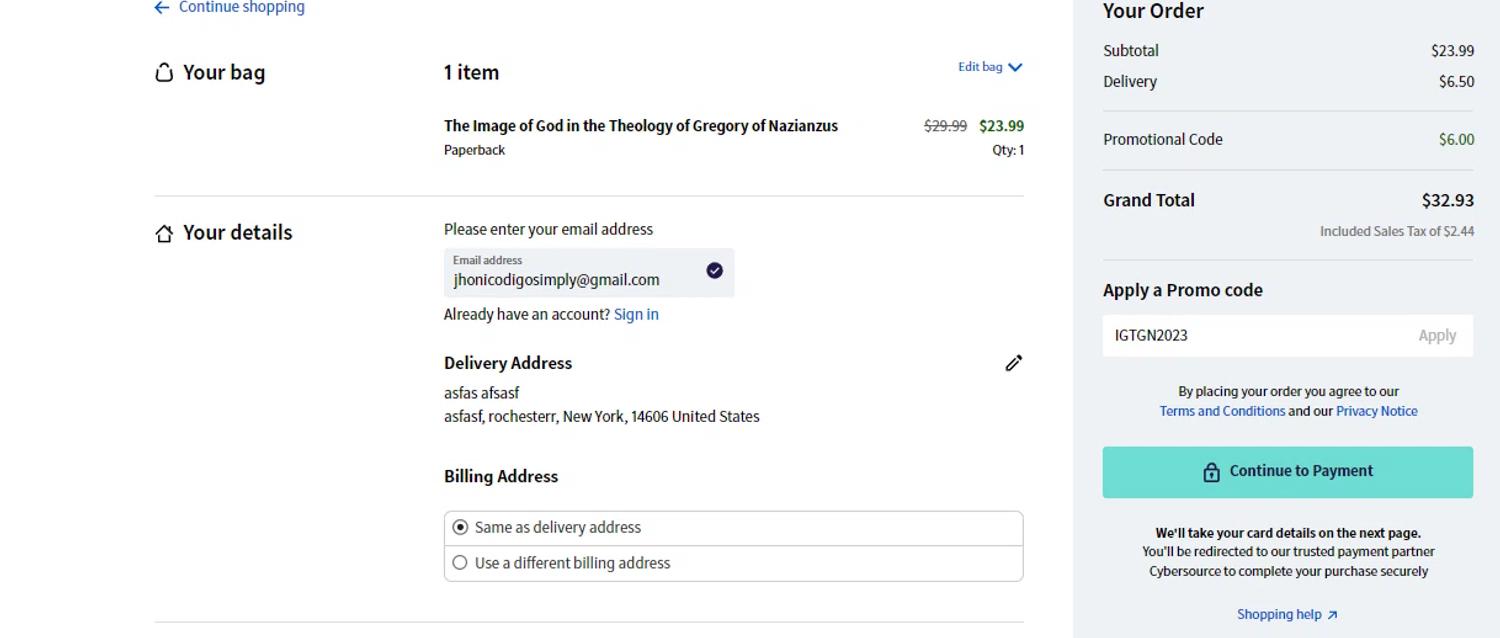 where to use Cambridge University Press promo code box