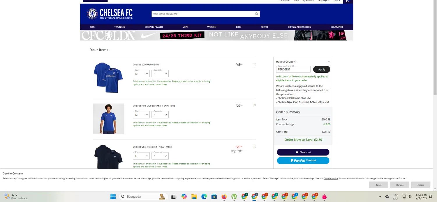 how to use Chelsea Megastore coupons