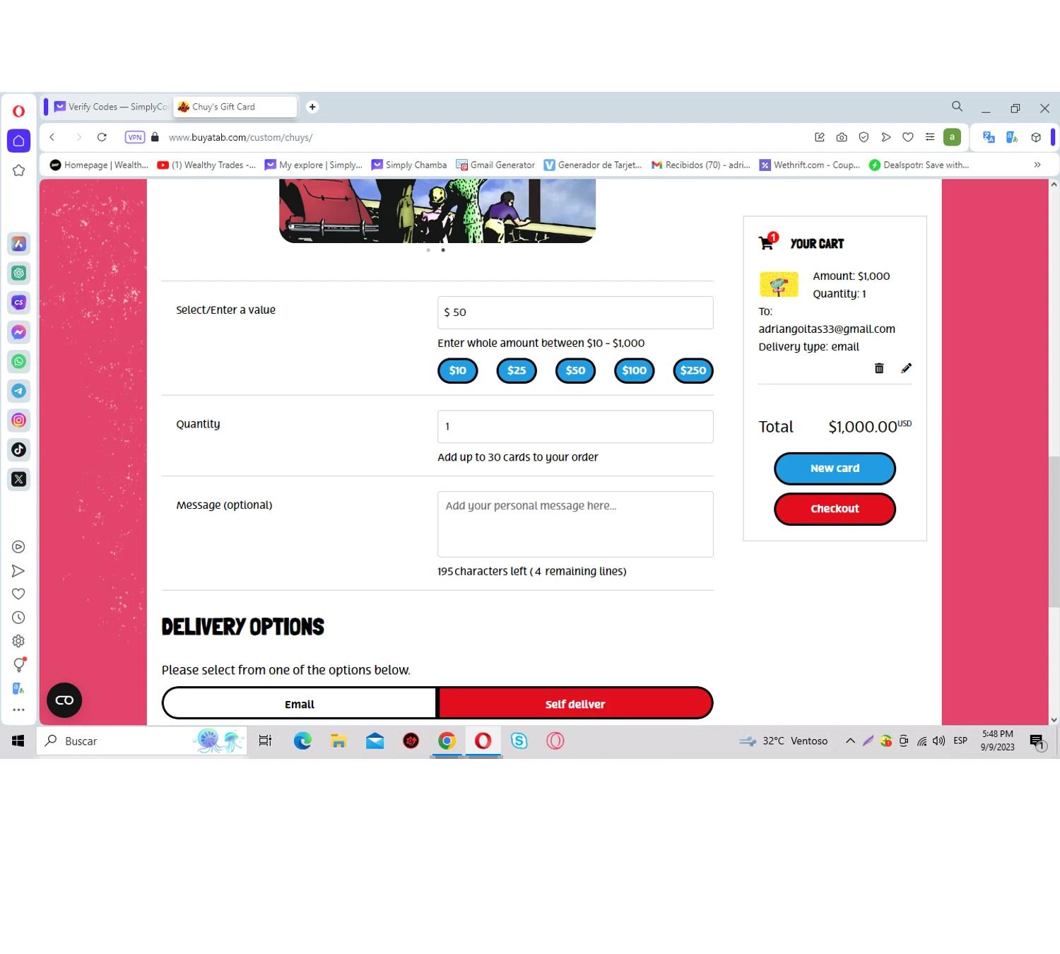 where to use Chuy's promo code box