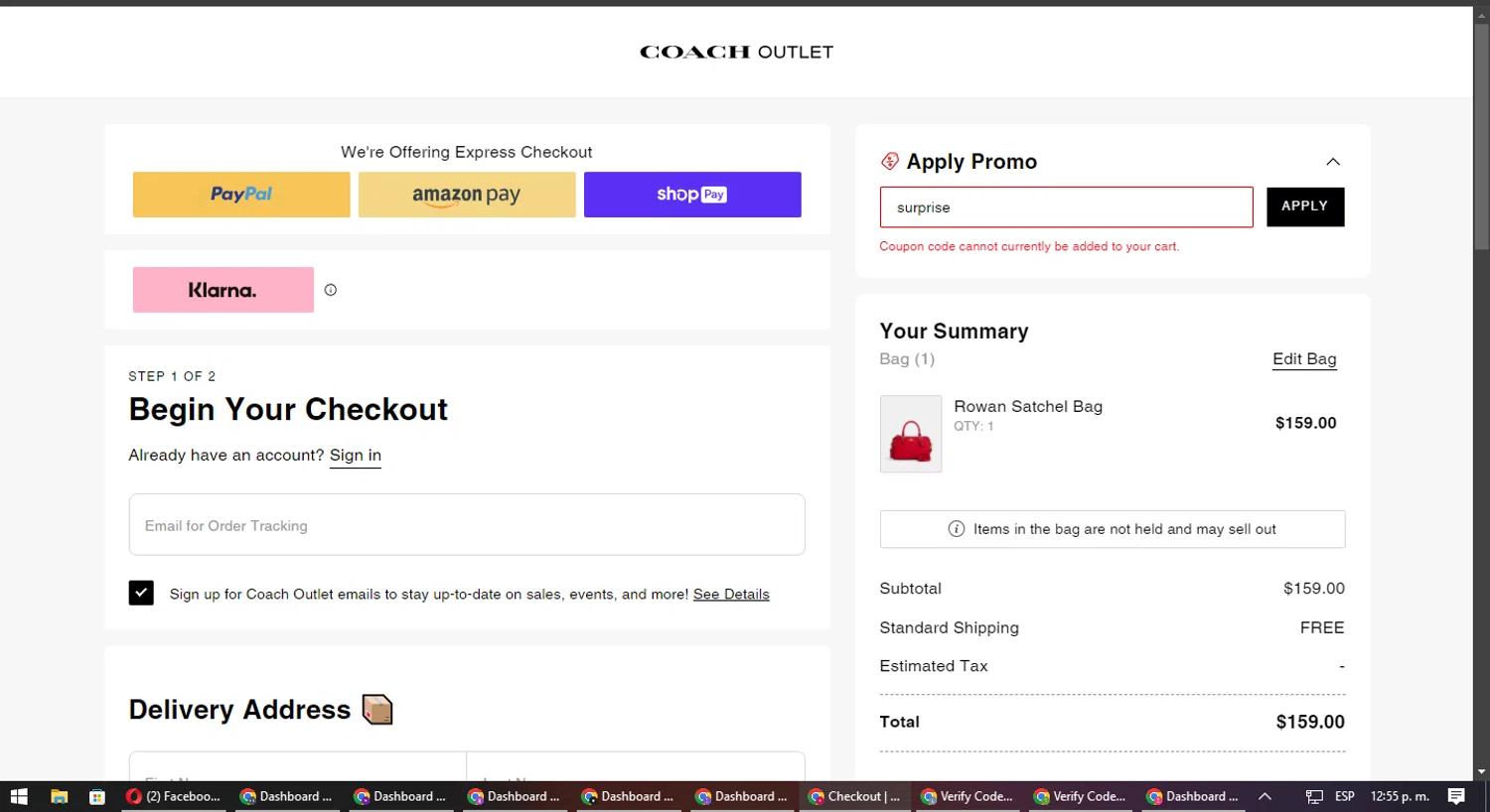 how to use Coach Outlet coupons