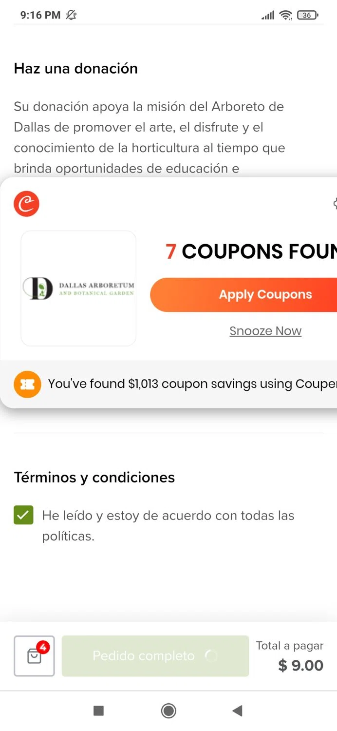 how to use Dallas Arboretum coupons