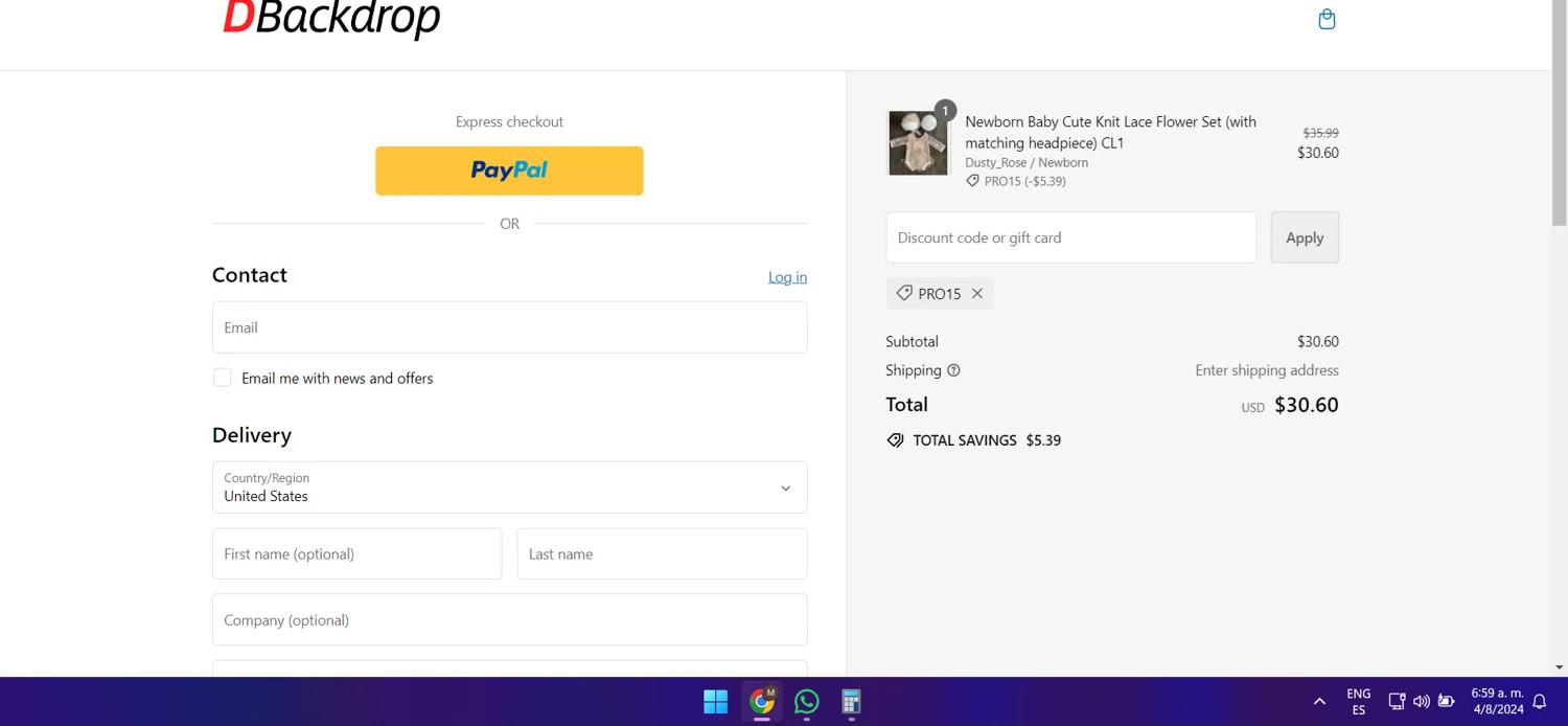 how to use Dbackdrop coupons