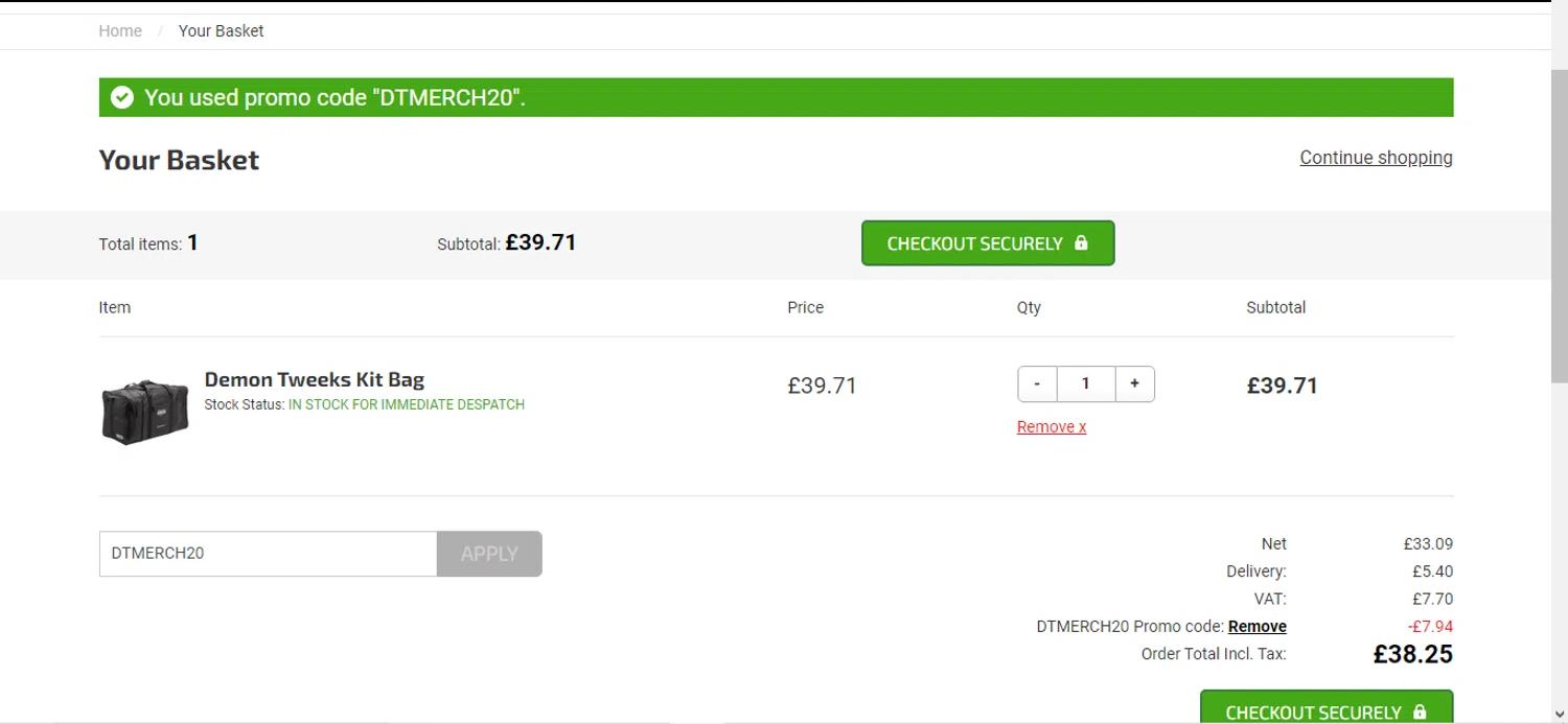 how to use Demon Tweeks coupons