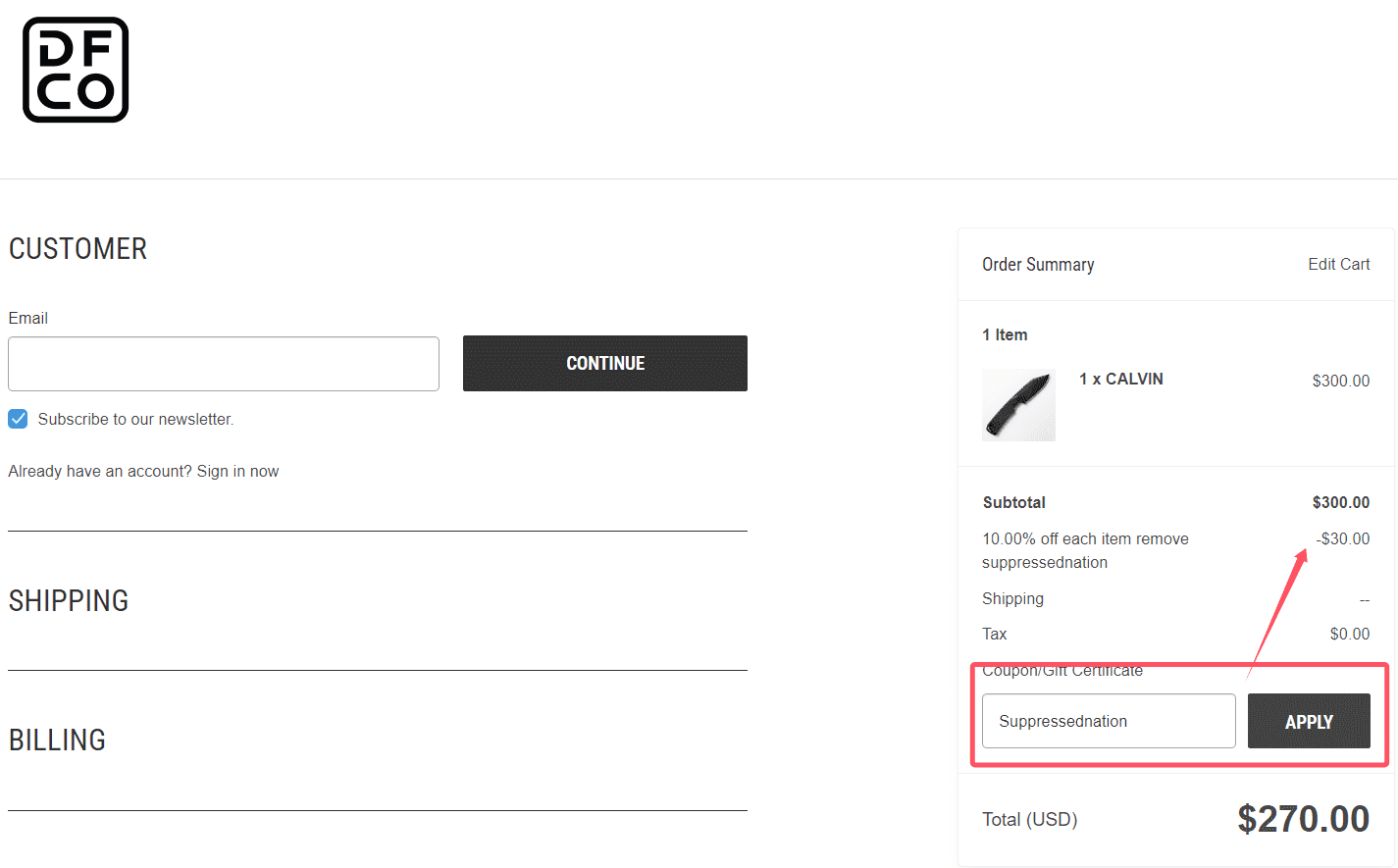 how to use DFCO coupons