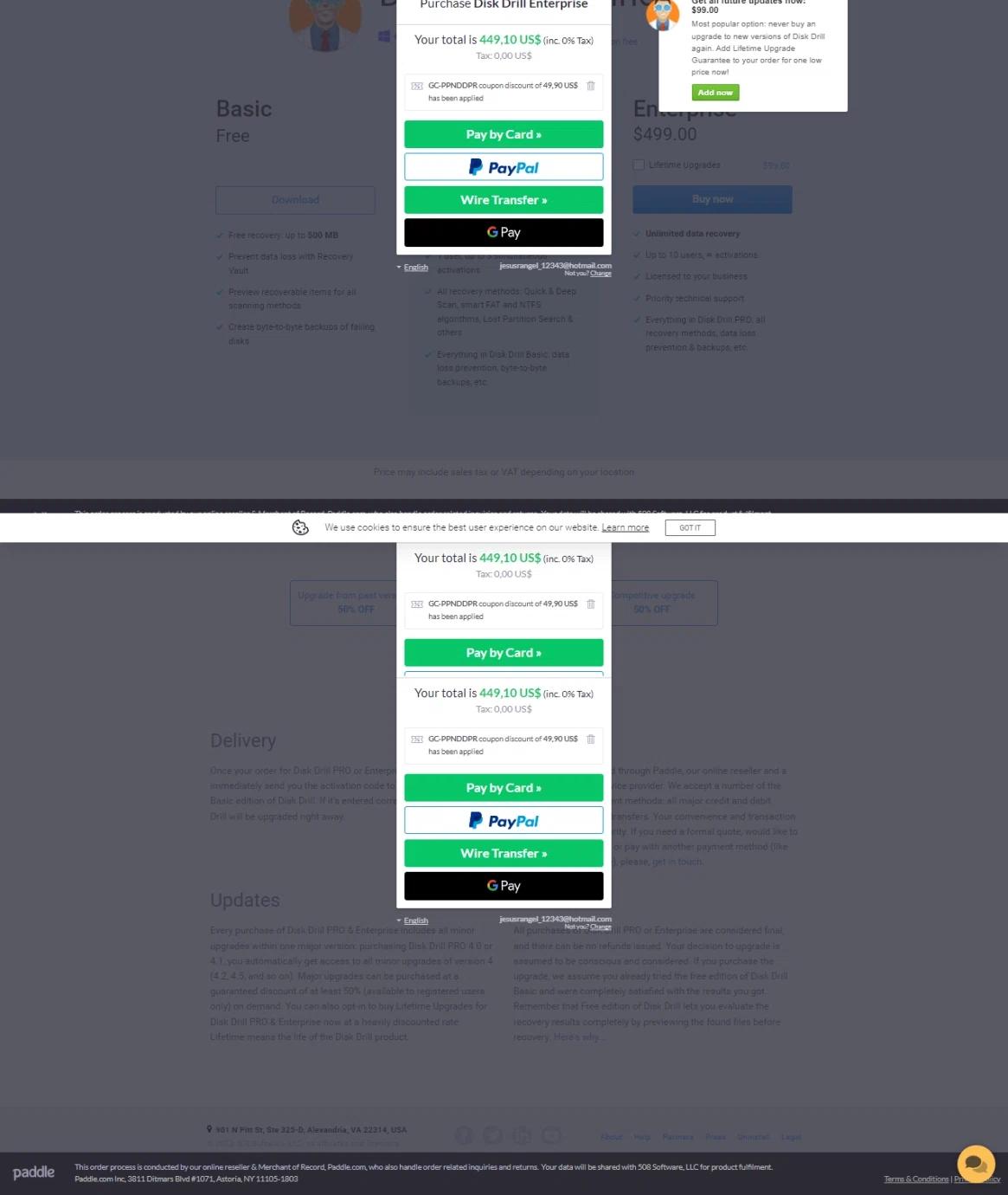 where to use Disk Drill promo code box