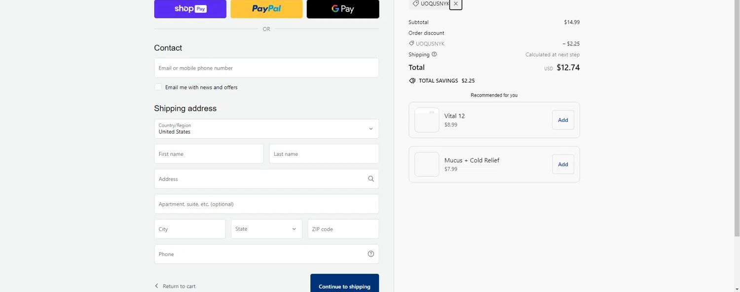 where to use Dr. Talbot's promo code box