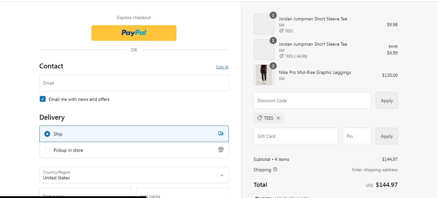 where to use DTLR promo code box