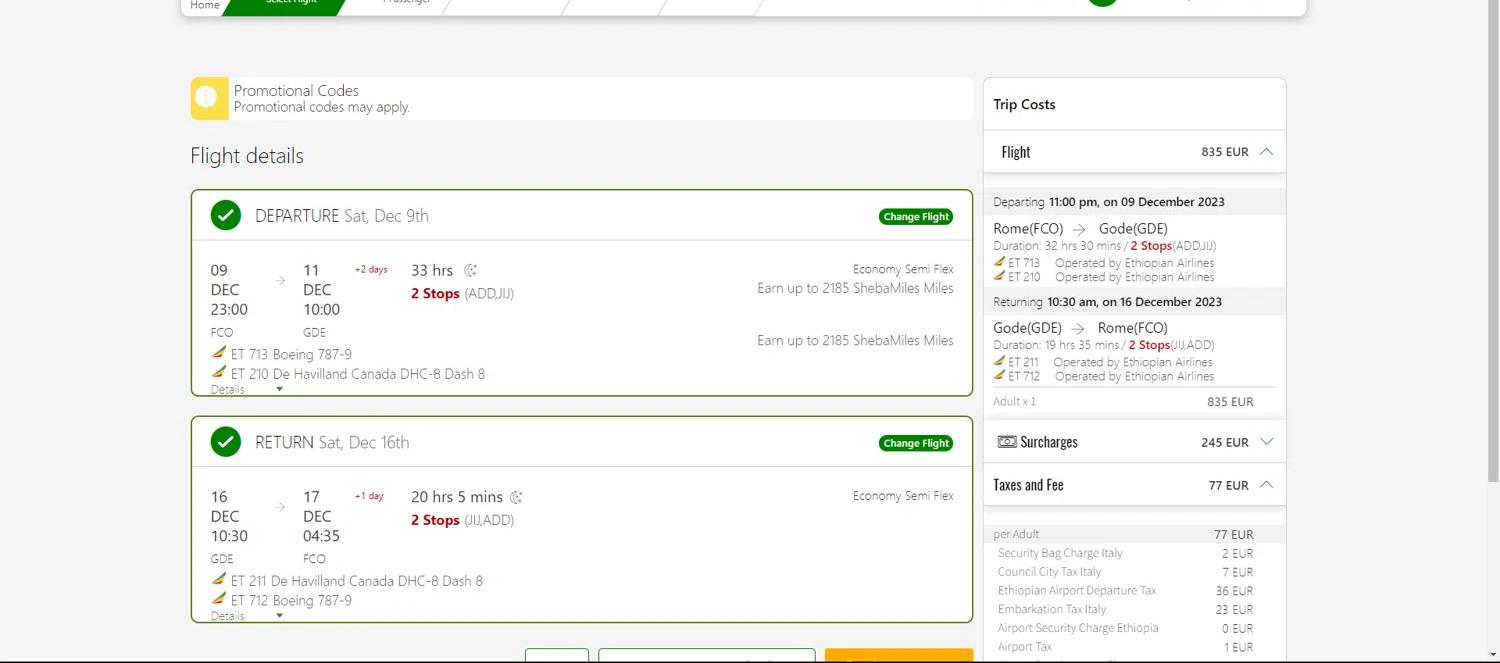 how to use Ethiopian Airlines coupons