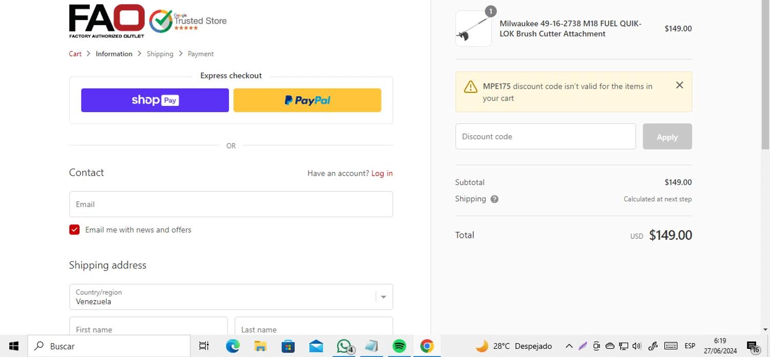 how to use Factory Authorized Outlet coupons
