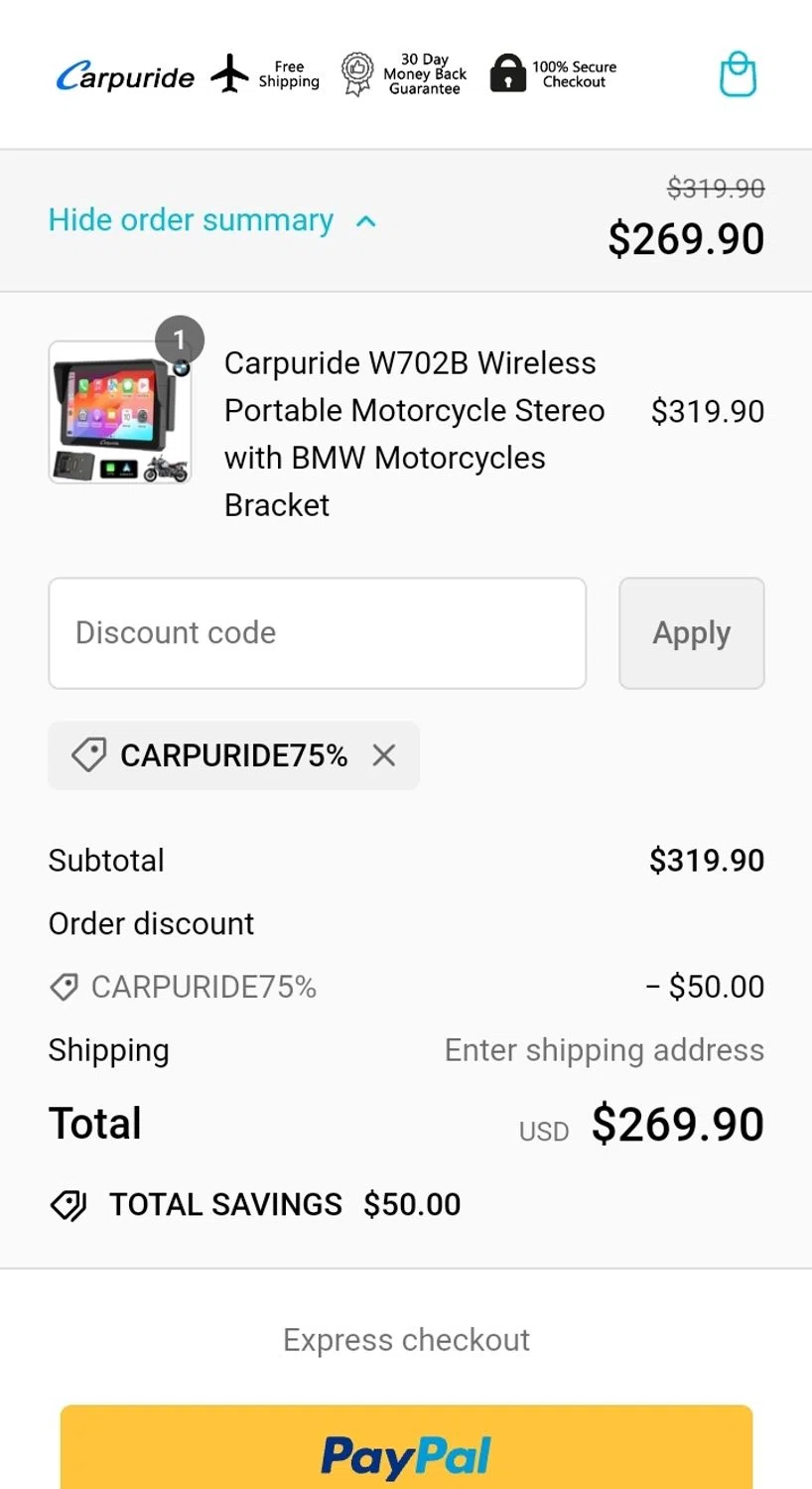 where to use Fishusa promo code box