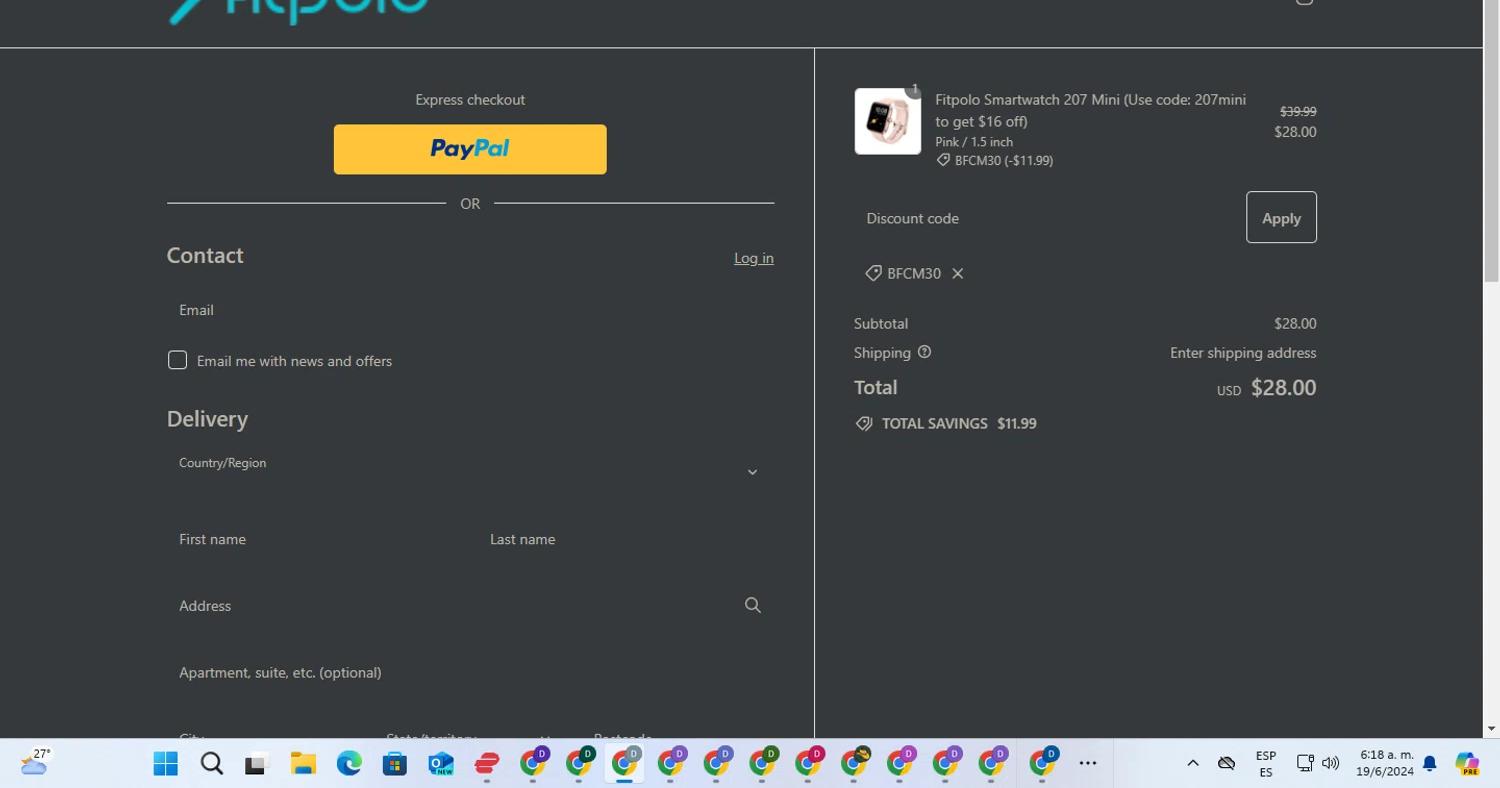 where to use Fitpolo promo code box
