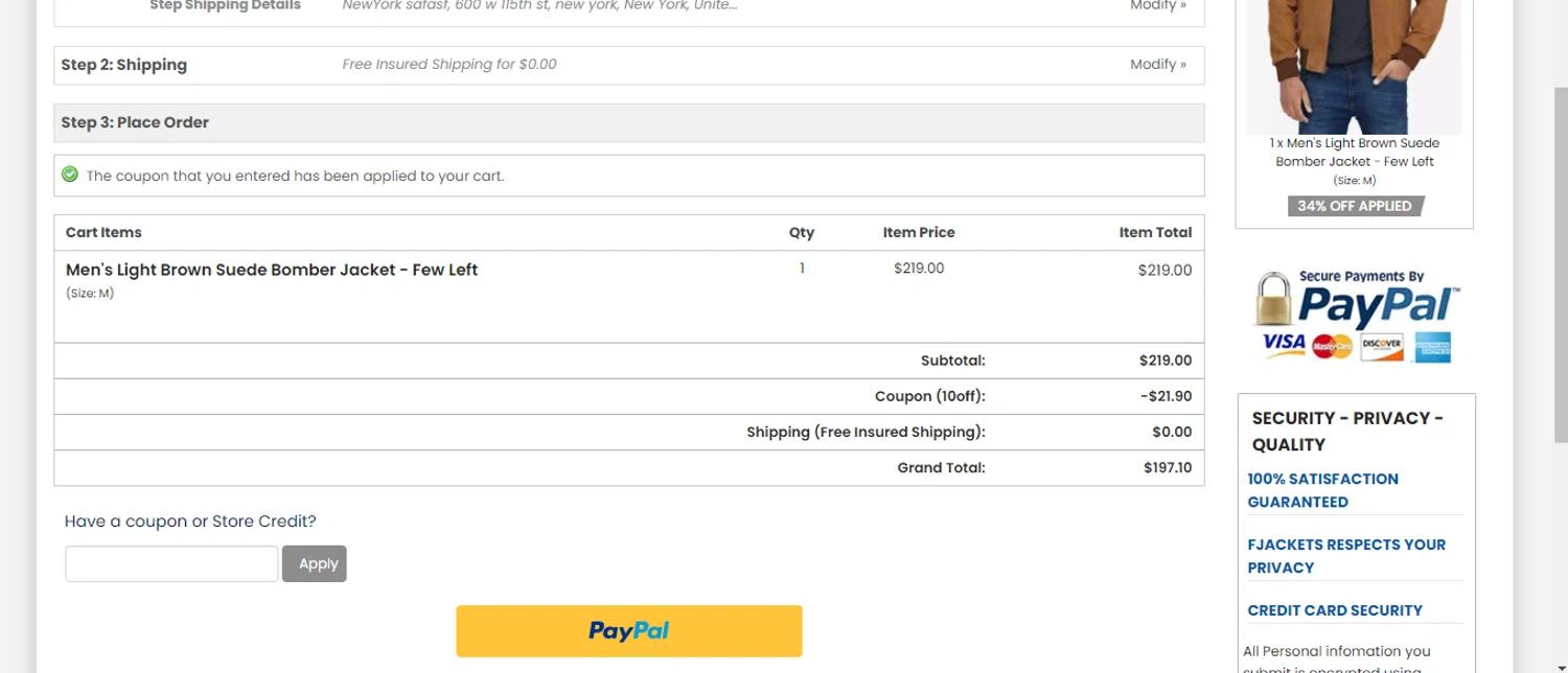 where to use Film Jackets promo code box