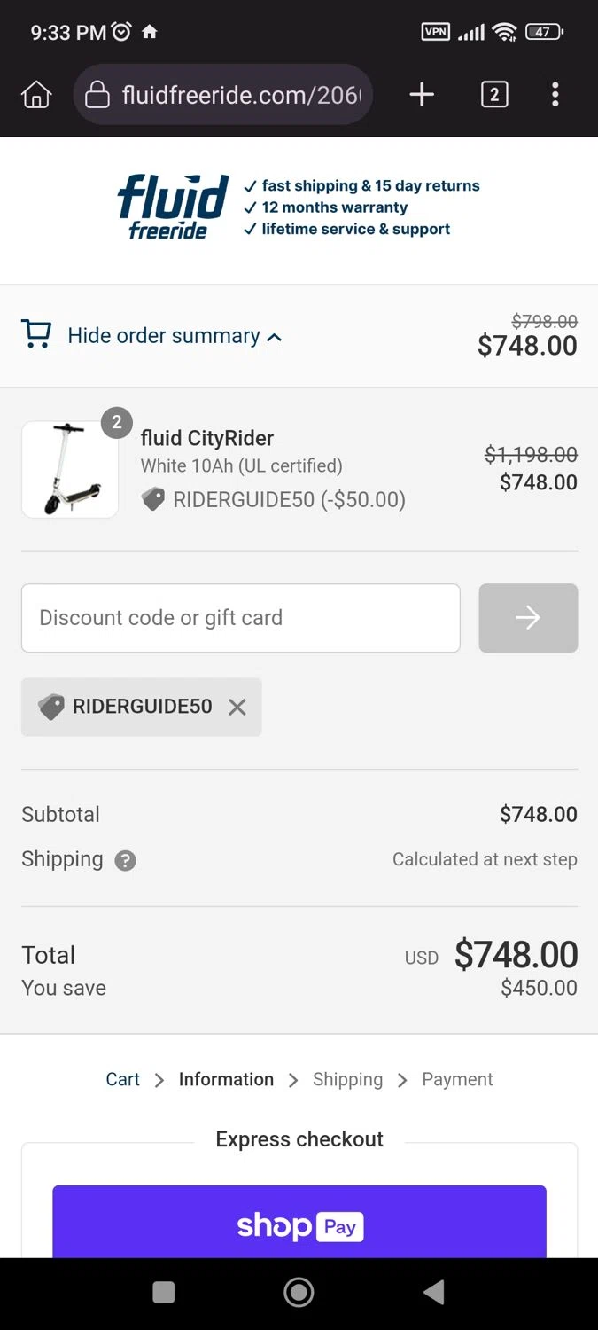 how to use Fluidfreeride.com coupons