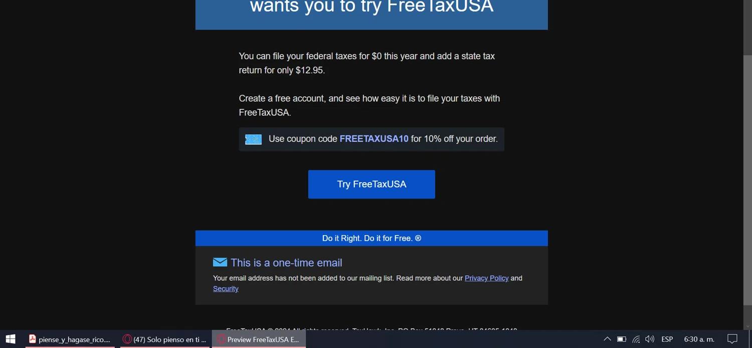 how to use FreeTaxUSA coupons