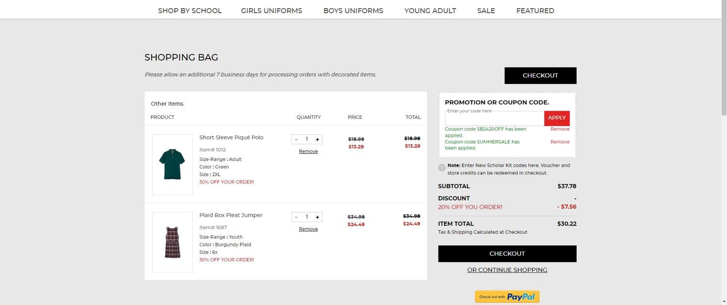 where to use French Toast promo code box