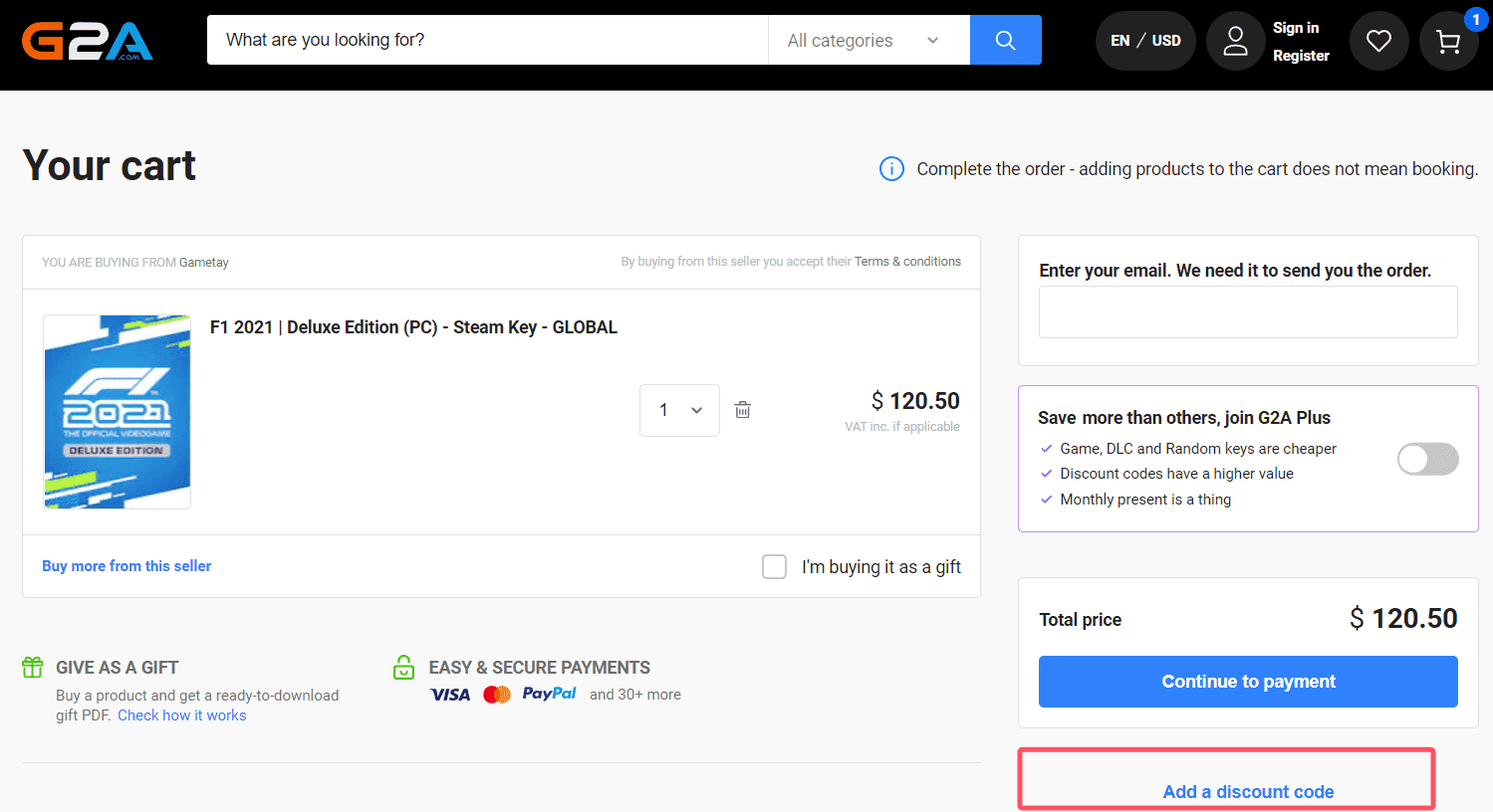 how to use G2A coupons