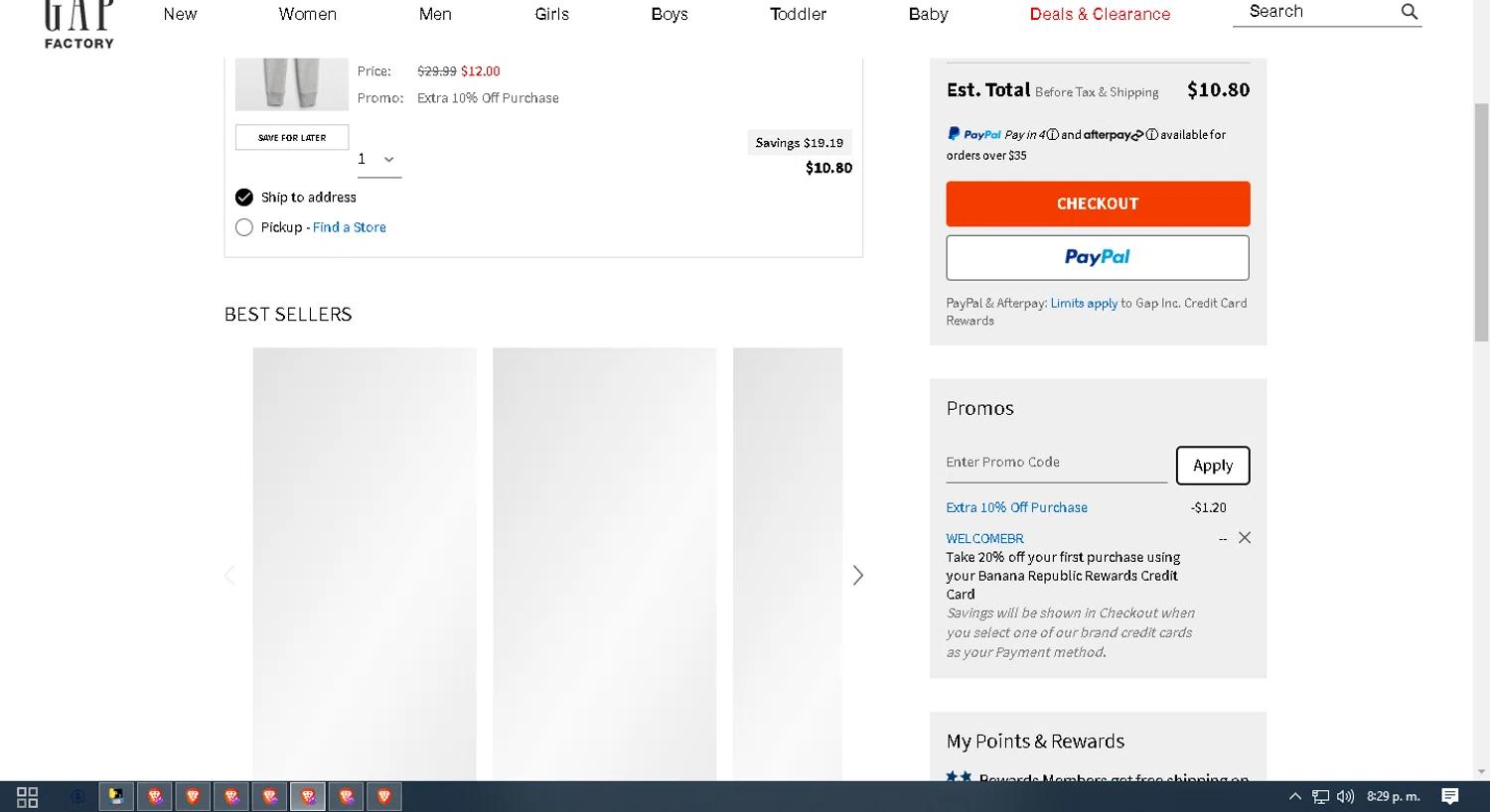 how to use Gap Factory coupons