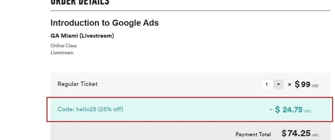 how to use General Assembly coupons