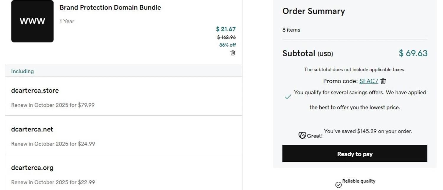 how to use GoDaddy India coupons