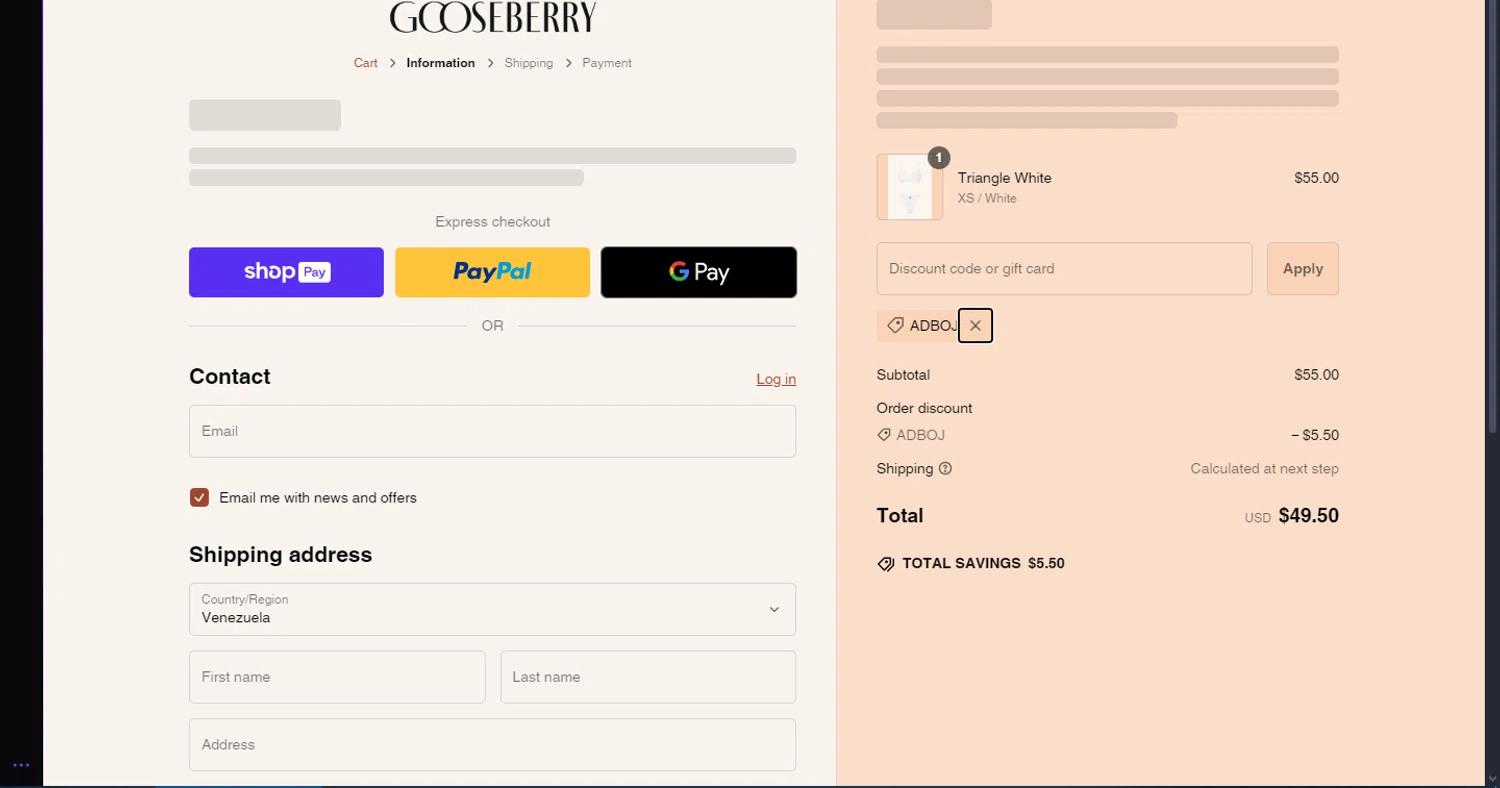 how to use Gooseberry Intimates coupons