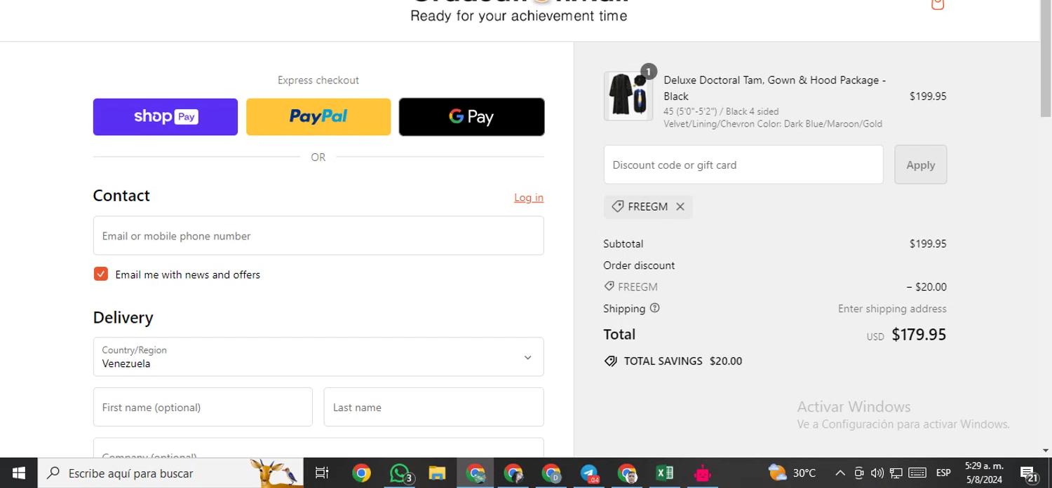 where to use GraduationMall promo code box