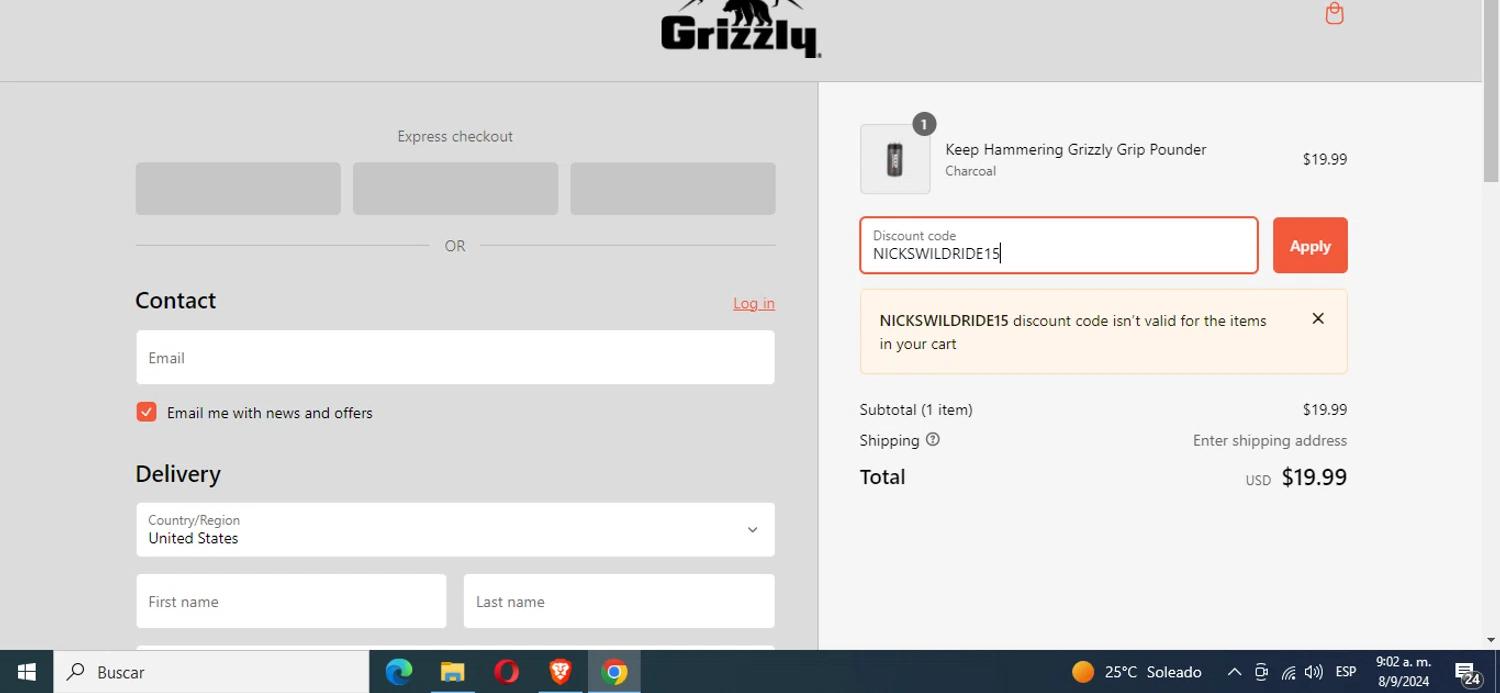 how to use Grizzly Coolers coupons